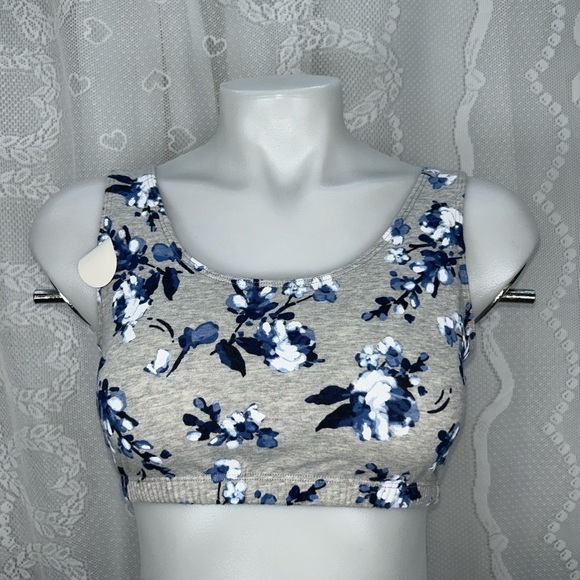 Bundle of two Girls Bra Floral size 36  one Solid Brown Crop Top Size L  New. - Picture 4 of 7